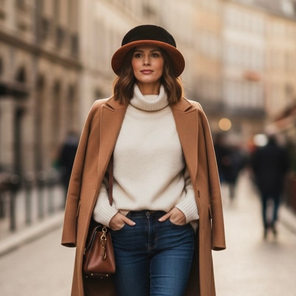 Heaslip Genuine Rust Suede Hat w/Faux Fur Trim